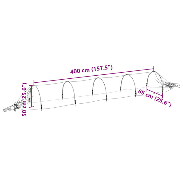 Netztunnel 1,5x5 m für Pflanzen