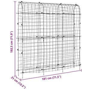 Pflanzennetz U-Rahmen 181 cm Stahl
