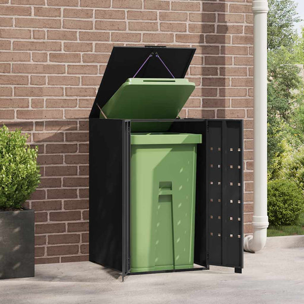 Mülltonnenbox für 1 Tonne, Schwarz