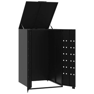 Mülltonnenbox für 1 Tonne, Schwarz