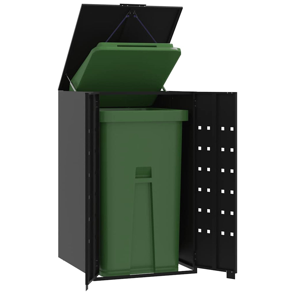 Mülltonnenbox für 1 Tonne, Schwarz