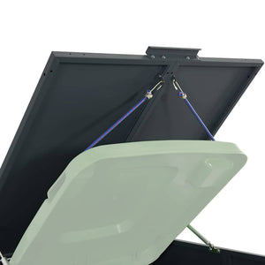 Mülltonnenbox Einzeltonne Anthrazit Stahl 69x79x117 cm