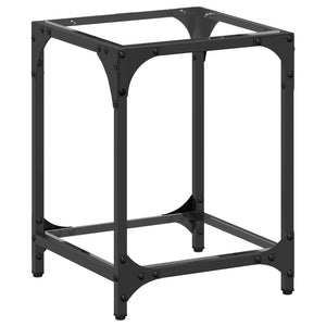 Couchtisch Glas Transparent 30x30x40 cm Stahl