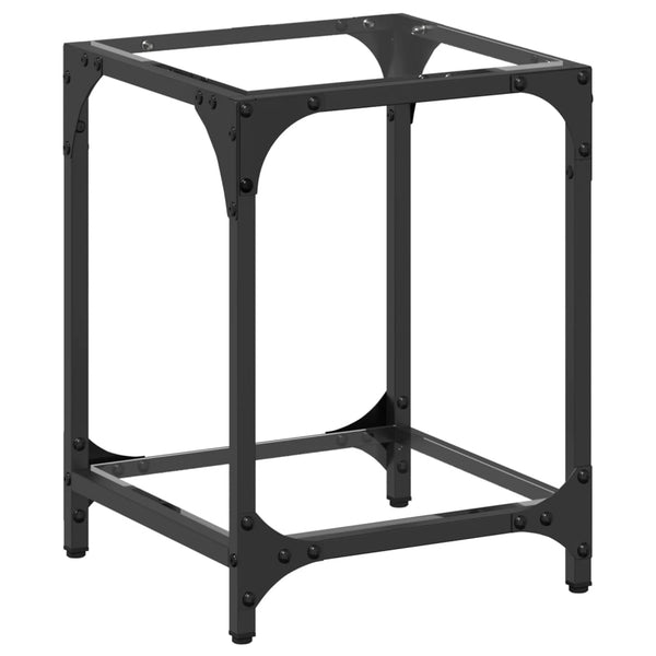 Couchtisch Glas Transparent 30x30x40 cm Stahl