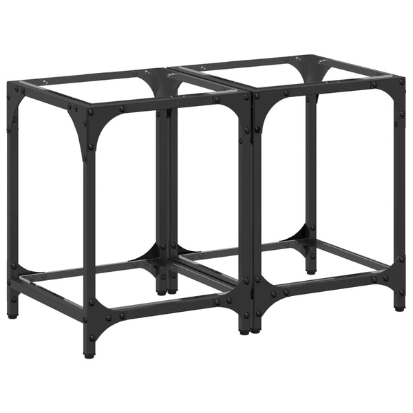Couchtische mit Glasplatte, 2er-Set