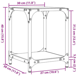 Couchtische mit Glasplatte, 2er-Set