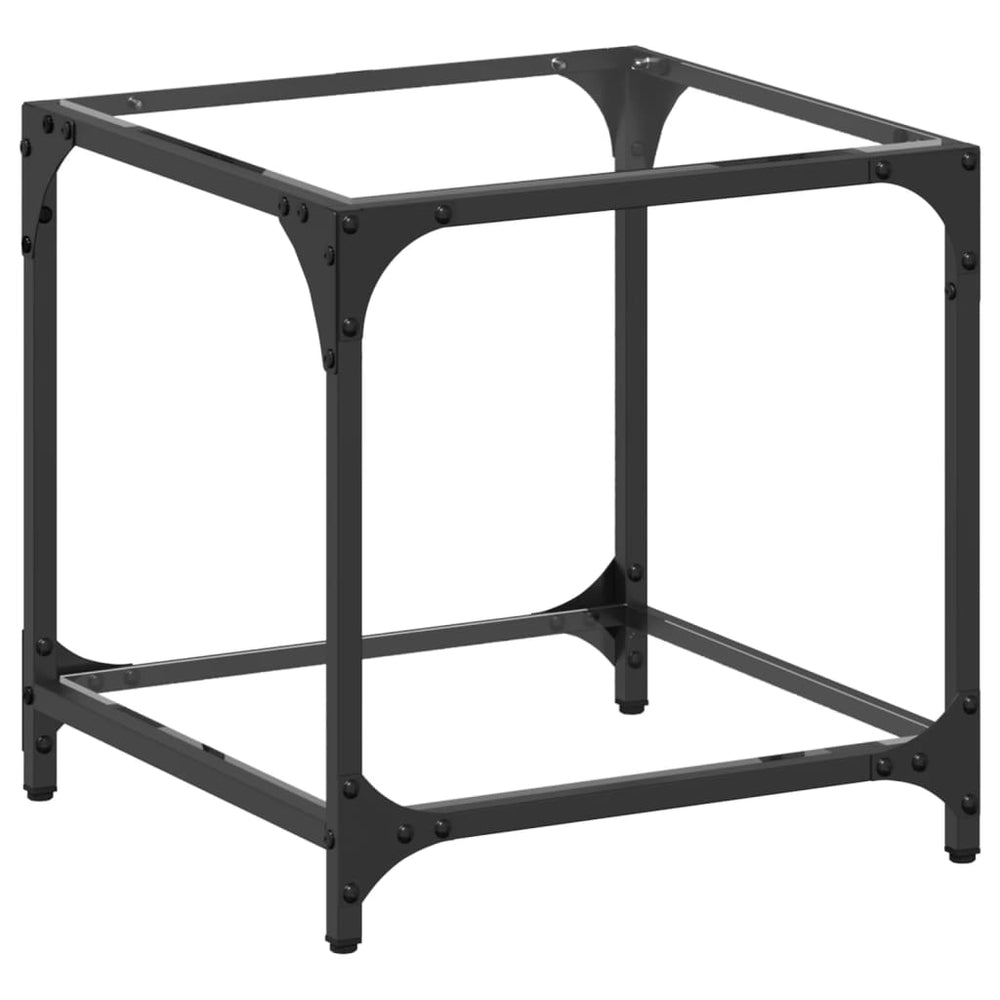 vidaXL Coffee Table with Glass Top Transparent 40x40x40 cm Steel