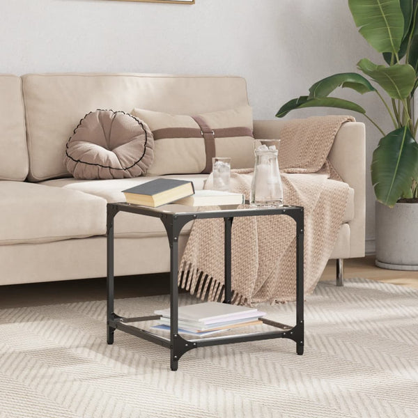 Couchtisch Glas Transparent 40x40 cm