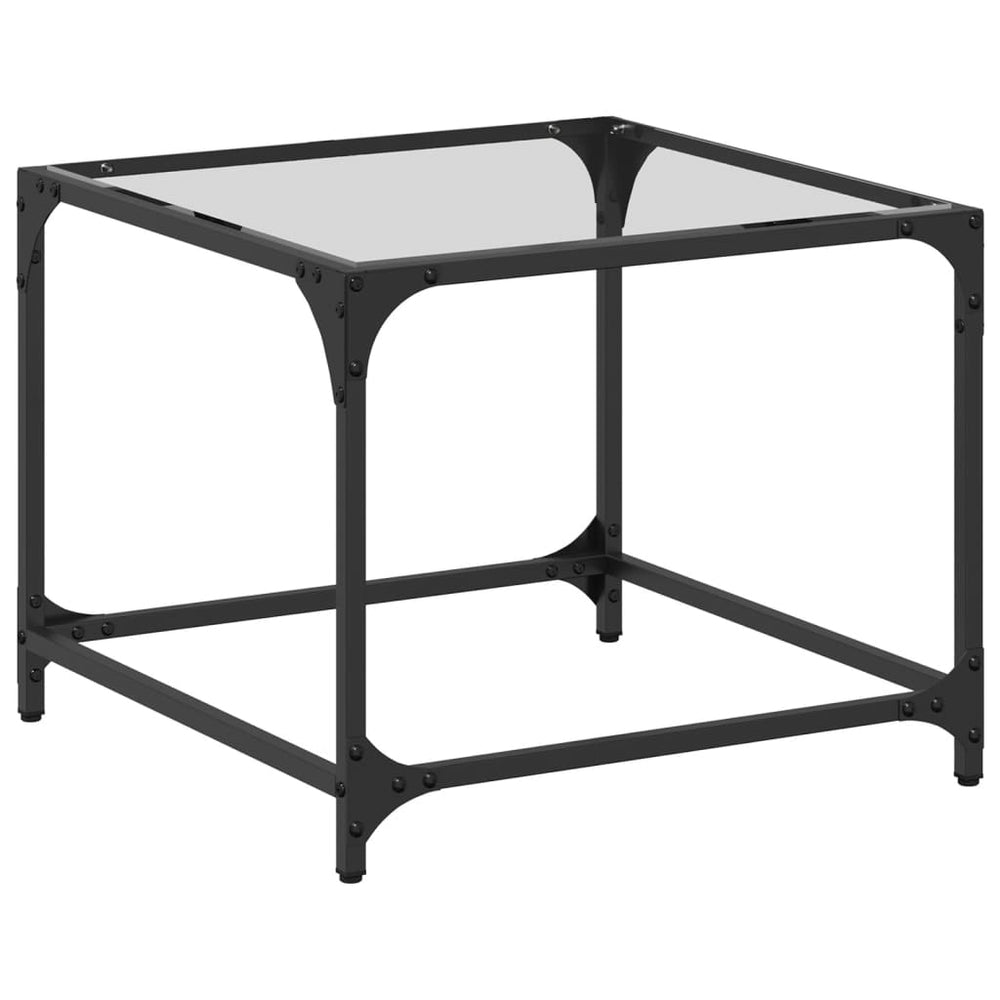 Couchtisch Glasplatte Transparent 50x50 cm