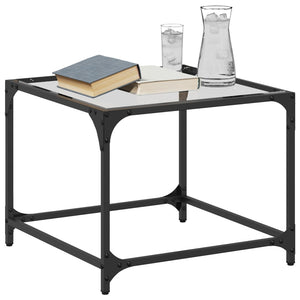 Couchtisch Glasplatte Transparent 50x50 cm