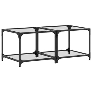 Couchtische mit Glasplatte, 2er-Set
