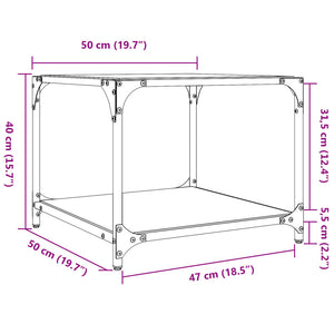 Couchtische mit Glasplatte, 2er Set