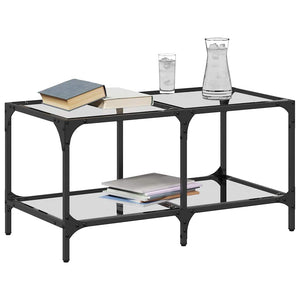 Couchtisch Glasplatte Transparent 78,5x40 cm