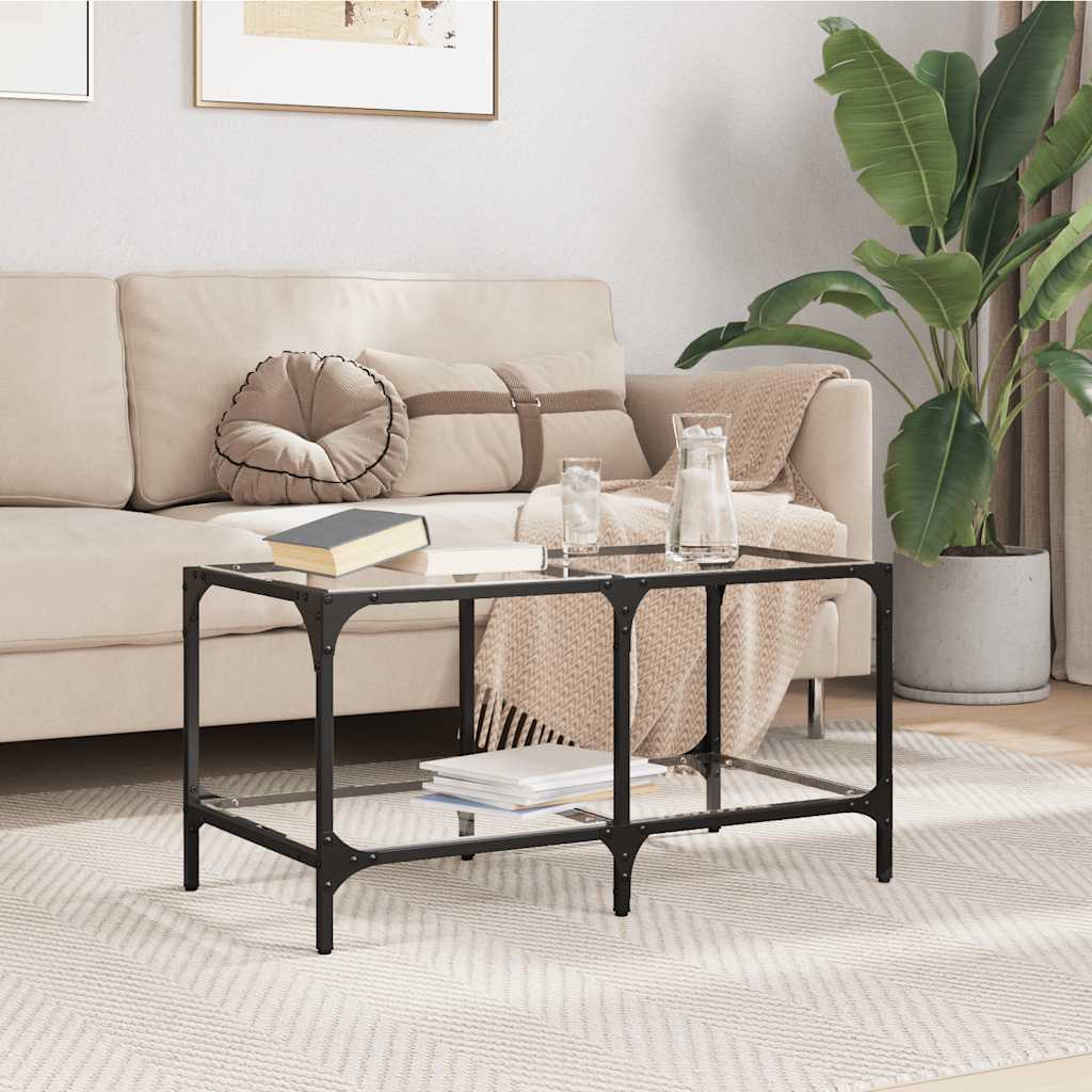 Couchtisch Glasplatte Transparent 78,5x40 cm