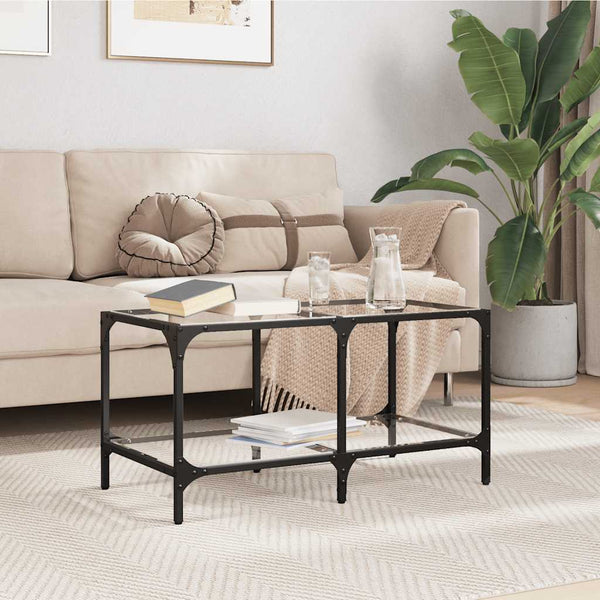 Couchtisch Glasplatte Transparent 78,5x40 cm