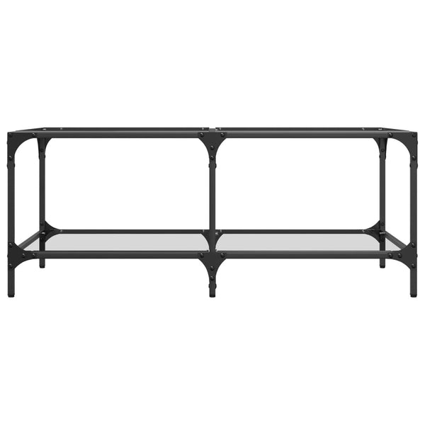 Couchtisch mit Glasplatte, 98,5 cm, Transparent