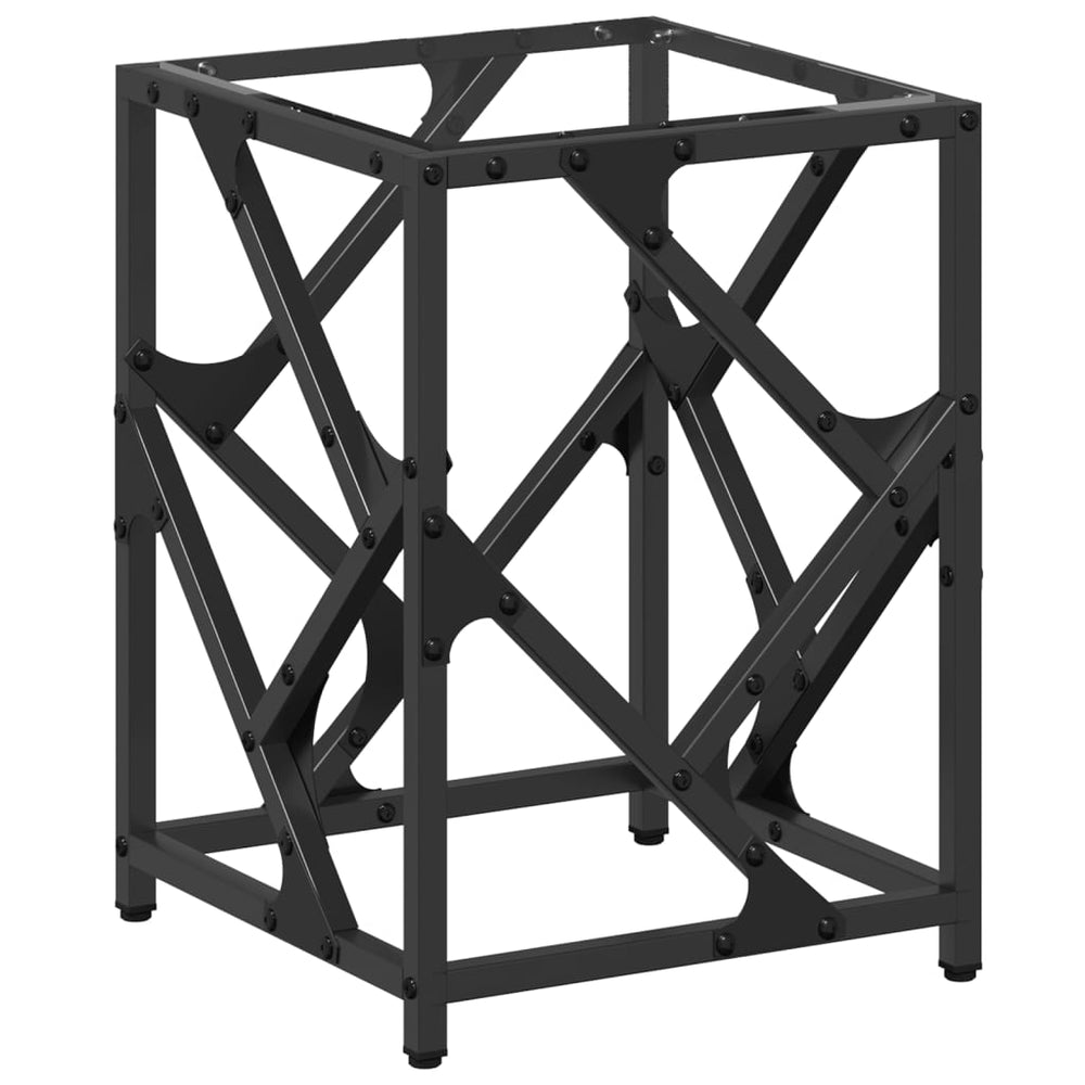 vidaXL Coffee Table with Glass Top Transparent 30x30x41 cm Steel