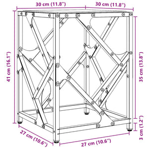 Couchtisch Glasplatte Transparent 30x30 cm