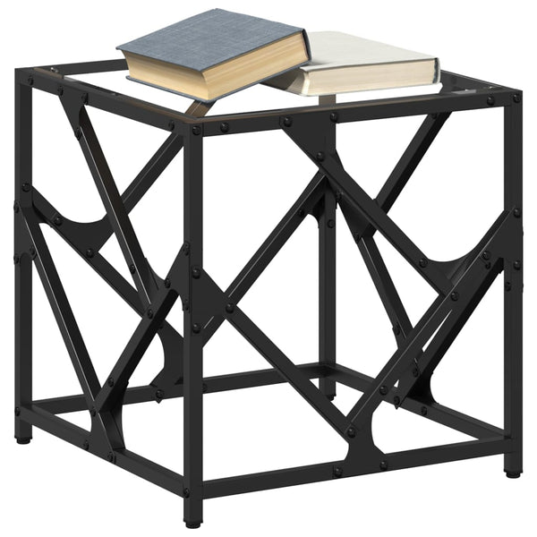 Couchtisch Glasplatte Transparent 40x40 cm