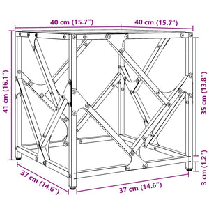 Couchtisch Glasplatte Transparent 40x40 cm