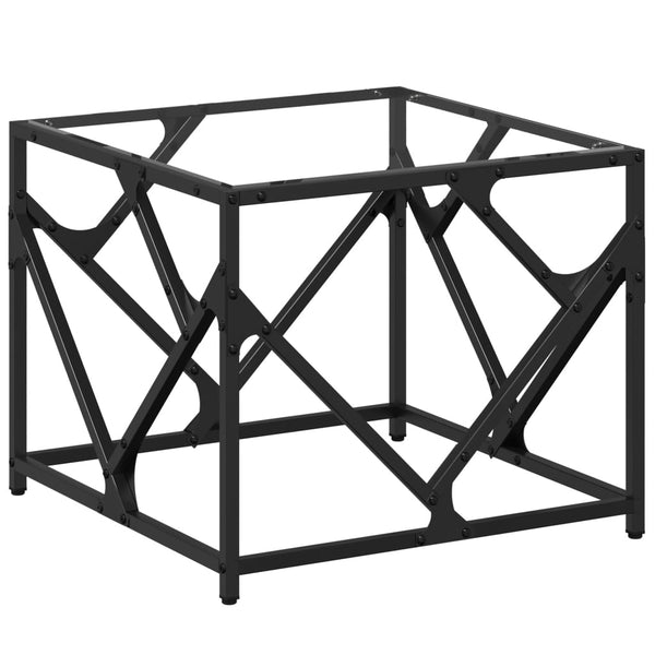 Couchtisch mit Glasplatte, 50x50 cm