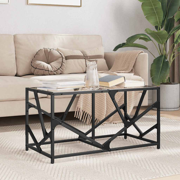 Couchtisch mit Glasplatte, 78,5 cm