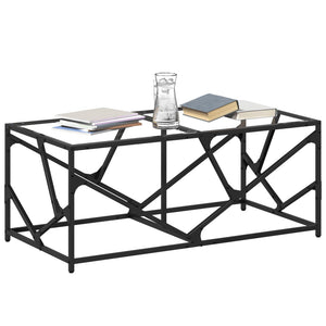 Couchtisch mit Glasplatte, 98,5 cm