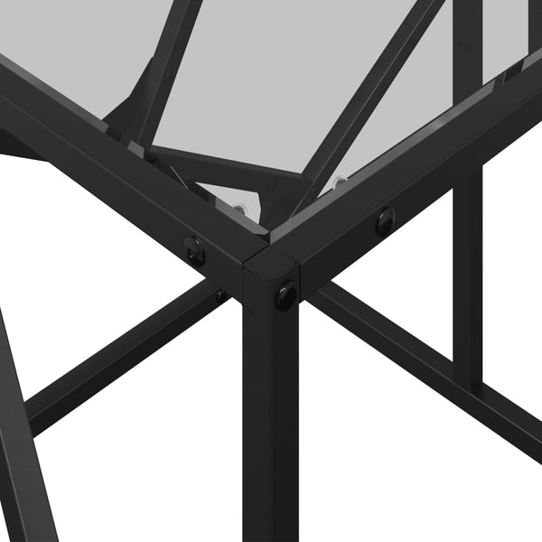 Couchtisch mit Glasplatte, 98,5 cm