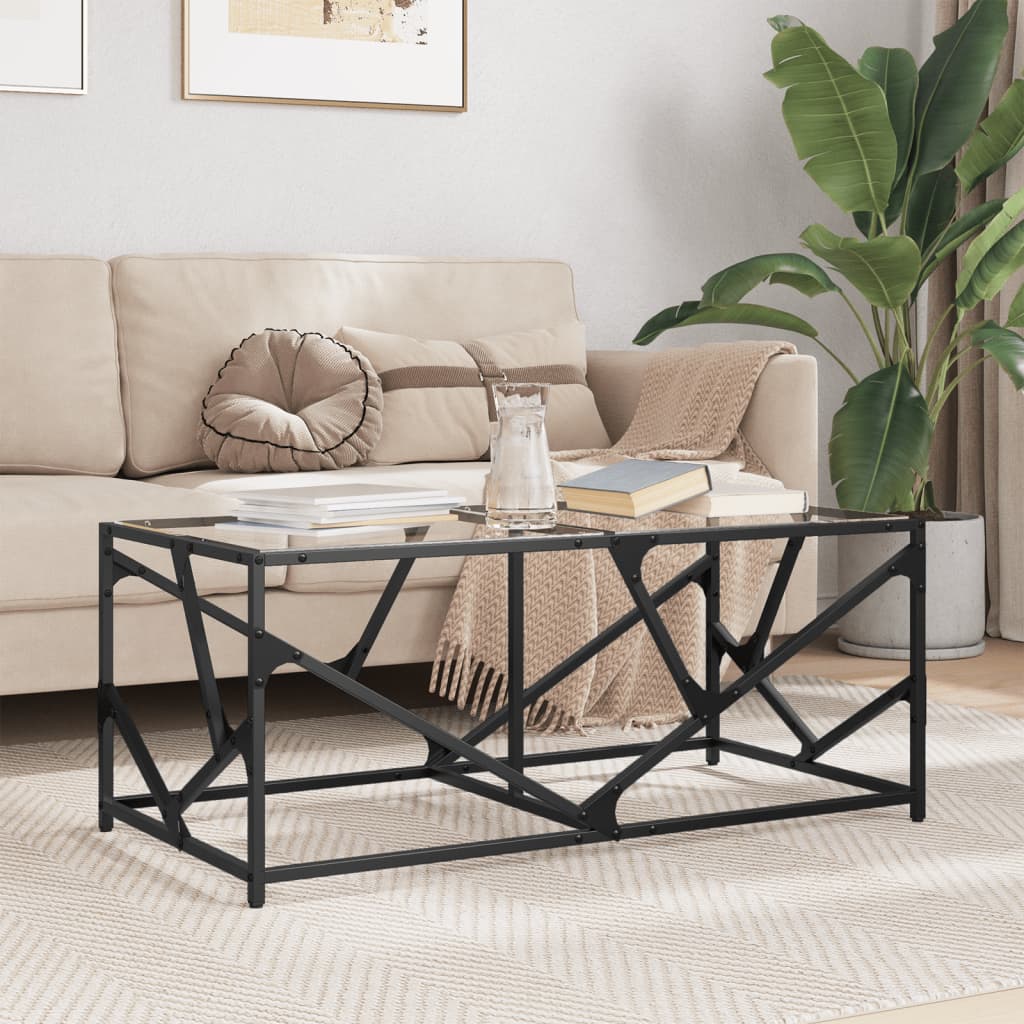 Couchtisch mit Glasplatte, 98,5 cm