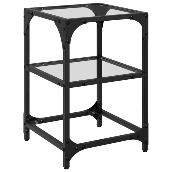 Couchtisch Glasplatte Transparent 30x30x45 cm