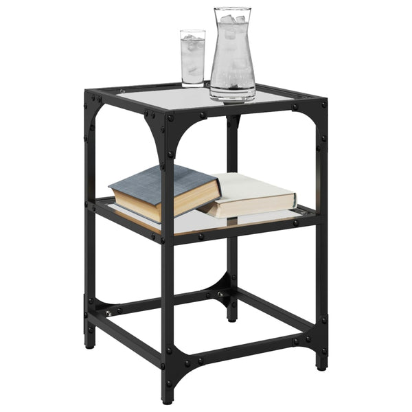 Couchtisch Glasplatte Transparent 30x30x45 cm