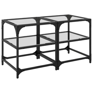 Couchtische Glasplatten 2er-Set Transparent 40x40cm