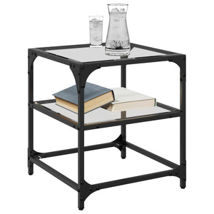 Couchtische Glasplatten 2er-Set Transparent 40x40cm
