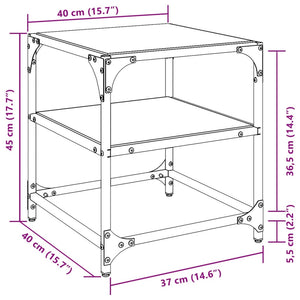 Couchtische Glasplatten 2er-Set Transparent 40x40cm