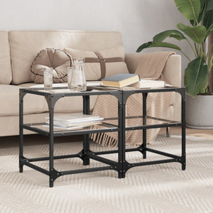 Couchtische Glasplatten 2er-Set Transparent 40x40cm