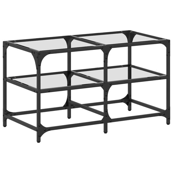 Couchtisch mit Glasplatte, 78,5 cm