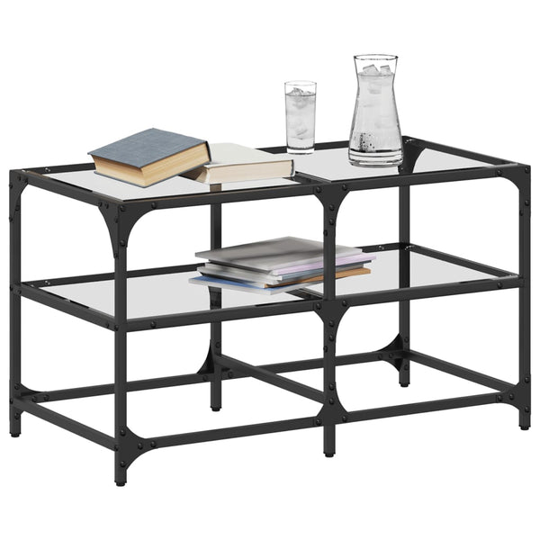 Couchtisch mit Glasplatte, 78,5 cm