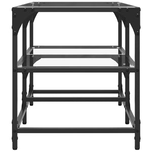 Couchtisch mit Glasplatte, 78,5 cm