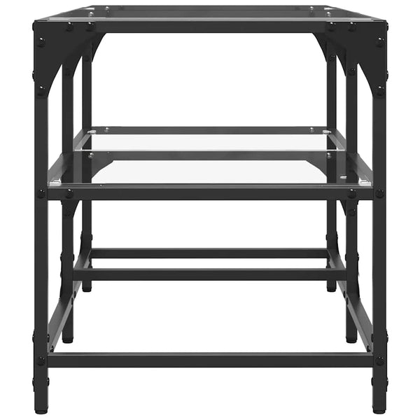 Couchtisch mit Glasplatte, 78,5 cm