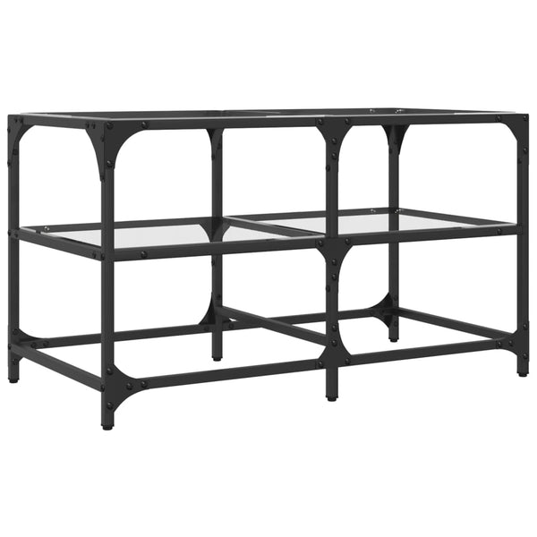 Couchtisch mit Glasplatte, 78,5 cm