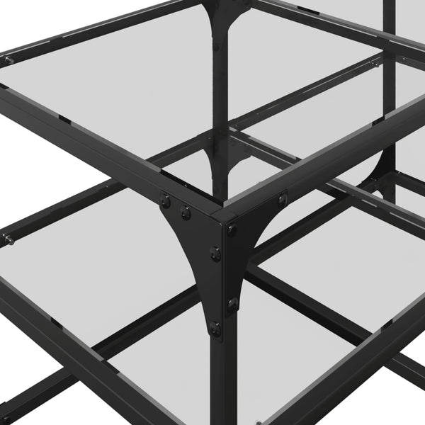 Couchtisch mit Glasplatte, 78,5 cm
