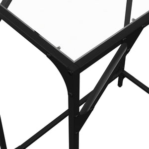 Konsolentisch Transparent Glas Stahl 60x35x81cm