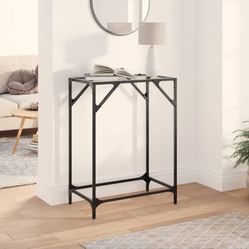 Konsolentisch Transparent Glas Stahl 60x35x81cm