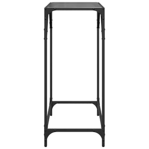Schwarzer Konsolentisch mit Glasplatte 60x35x81 cm