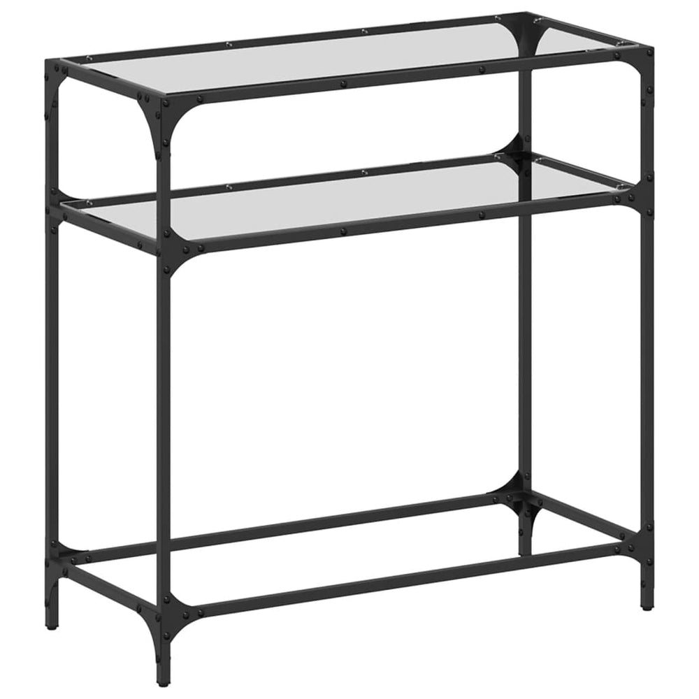 Konsolentisch Transparent Glas Stahl 80cm