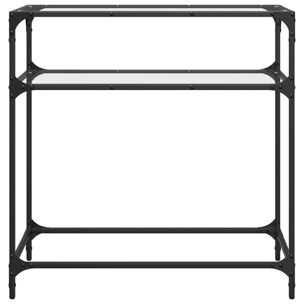 Konsolentisch Transparent Glas Stahl 80cm