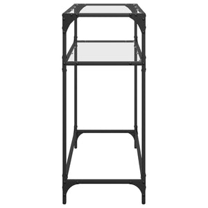 Konsolentisch Transparent Glas Stahl 80cm
