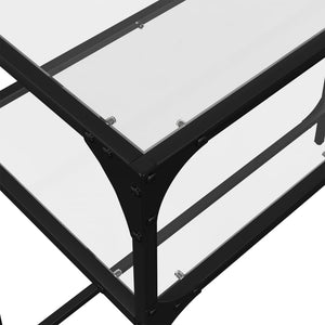 Konsolentisch Transparent Glas Stahl 80cm