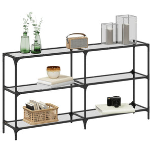 Konsolentisch Transparent Glas Stahl 158,5cm