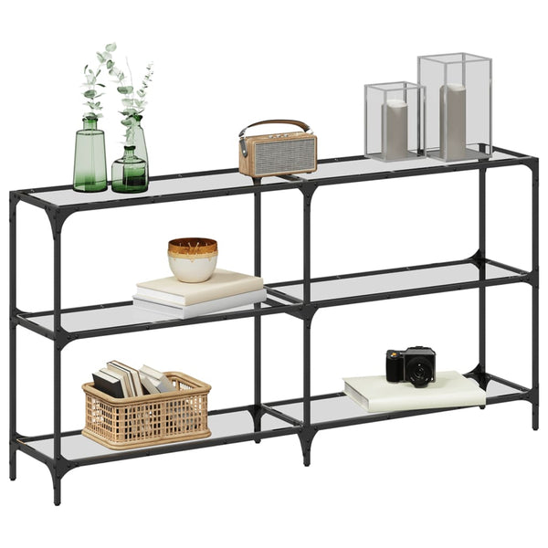 Konsolentisch Transparent Glas Stahl 158,5cm